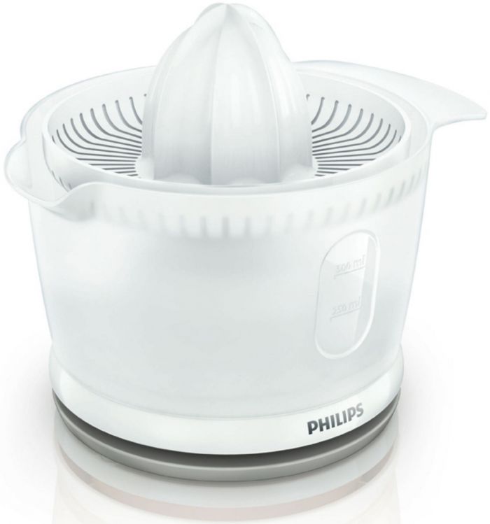 Соковитискач Philips Daily Collection цитрус-прес 25Вт, чаша-0.5л, пластик, білий