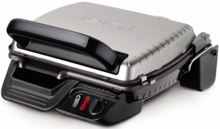 Гриль Tefal прижимний Ultracompact 2000Вт, темп. режимів-3, з`ємні пластини, розкриття на 180°, метал