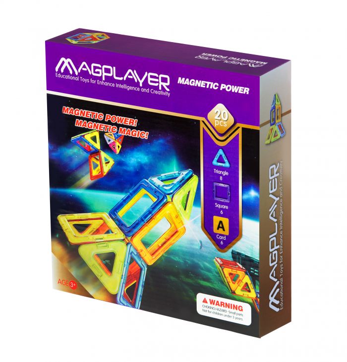 Конструктор Magplayer магнітний набір 20ел