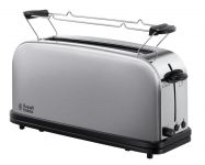 Тостер Russell Hobbs Oxford 1000Вт, довгі слоти, метал, сріблястий