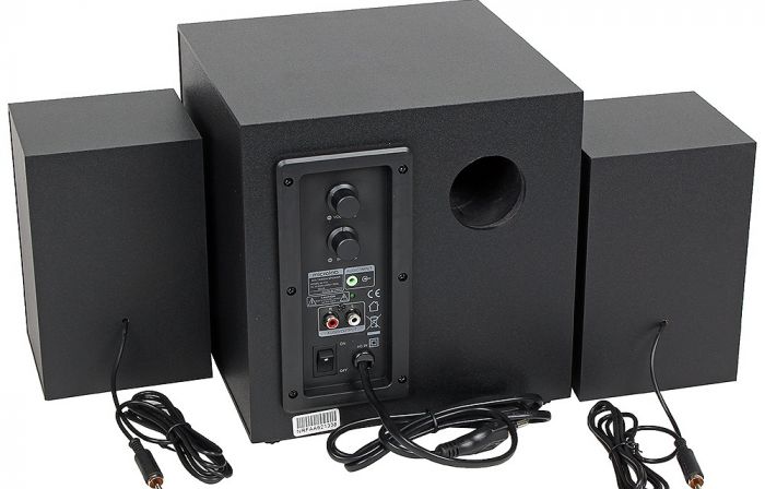Акустична система MICROLAB M-110 2.1, 10W, mini-jack, чорний