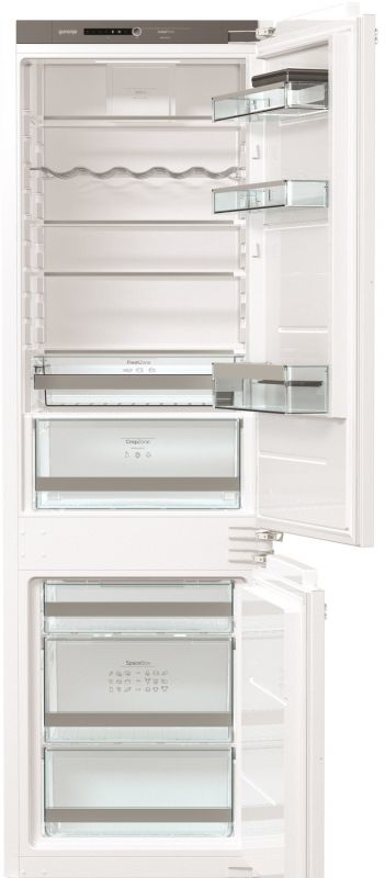Холодильник Gorenje вбудований з нижн. мороз., 177х55х54см, 2 двері, 180(68)л, А+, NF+, Зона св-ті, Внутр. Диспл, Біли