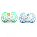 Пустушка Nuvita Air 0міс+, симетрична, 2шт, блакитний/зелений