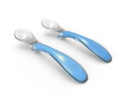 Дитяча ложечка Nuvita Easy Eating 6міс+, силіконова, 2шт, блакитний