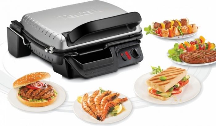 Гриль Tefal прижимний Ultracompact 2000Вт, темп. режимів-3, з`ємні пластини, розкриття на 180°, метал