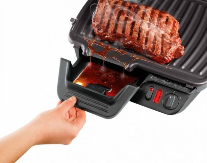 Гриль Tefal прижимний Ultracompact 2000Вт, темп. режимів-3, з`ємні пластини, розкриття на 180°, метал