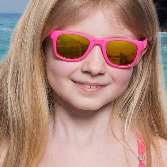 Дитячі сонцезахисні окуляри Koolsun Wave, 3-10р, неоново-рожевий
