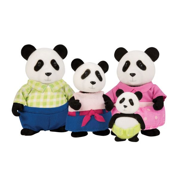 Набір фігурок Li`l Woodzeez Сім'я Панд 4од, книжка EN