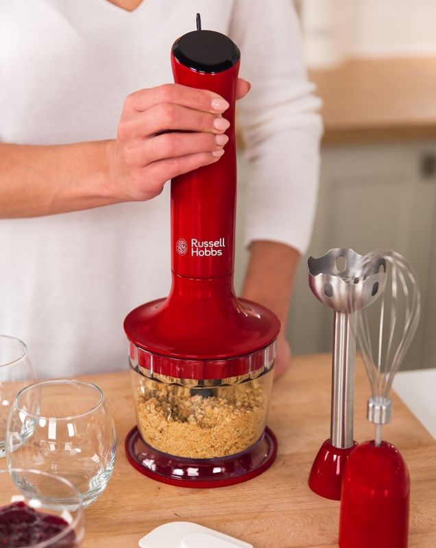 Блендер Russell Hobbs заглибний Desire 500Вт, 2в1, чаша-500мл, червоний