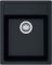Мийка кухонна Franke Sirius, тектонайт, прямокутник, з крилом, 430х530х200мм, чаша - 1, накладна, SID 610-40, чорний матовий
