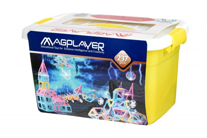 Конструктор Magplayer магнітний набір, бокс, 237ел