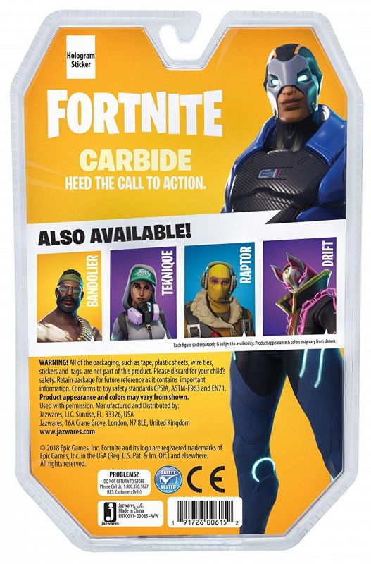 Колекційна фігурка Fortnite Solo Mode Carbide, 10см