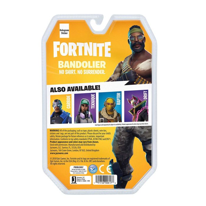 Колекційна фігурка Fortnite Solo Mode Bandolier, 10см