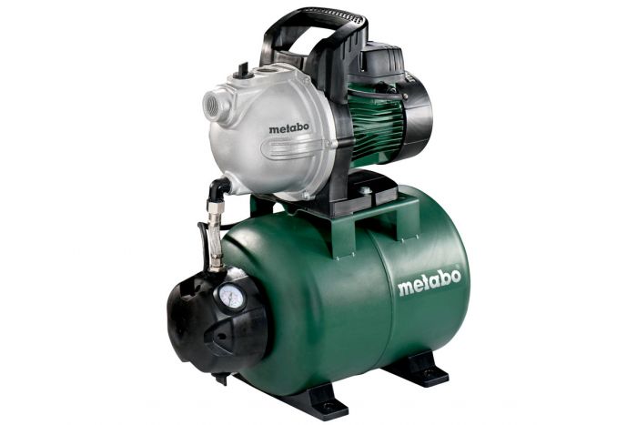 Насосна станція Metabo HWW 4000/25 G, 1100Вт, 4 куб/год, висота подачі 46м, всмоктування до 8 м, ресивер 24л, 17.2 кг