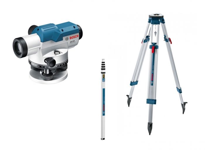 Нівелір оптичний Bosch GOL 26 D, до 100м, ±1.6мм/30м, зум х26, + BT160 + GR500,1.5кг