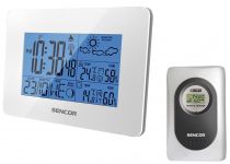 Метеостанція Sencor, внутр/зовн вимірювання, AAx3+AAAx2, темп-ра, вологість, час, прогноз погоди, білий