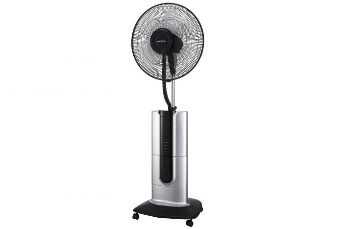 Вентилятор ARDESTO підлоговий, 47см, 100Вт, пульт ДК, дисплей, зі зволоженням, чорно-сірий