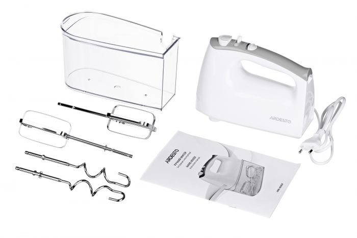 Міксер ARDESTO ручний 400Вт, насадки-4, турборежим, білий