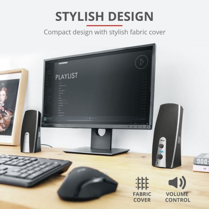 Акустична система Trust Mila 2.0, USB/AUX, чорний