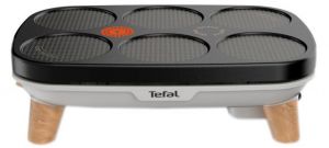 Млинниця Tefal Crepier Gourmet 1100Вт, діаметр 11.5см та 18,5см, тефлон, чорно-сріблястий