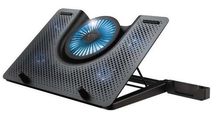 Підставка для ноутбука Trust GXT 1125 Quno, до 17.3", BLUE LED, чорний