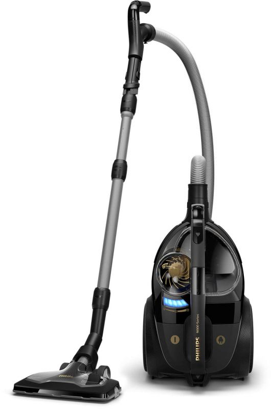 Пилосос Philips контейнерний 9000 series, 900Вт, конт пил -2,2л, НЕРА13, турбощітка, керув. потужності на ручці, чорний