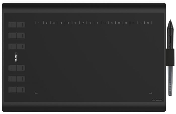Графічний планшет Huion 10"x6.2" H1060P, MicroUSB, чорний