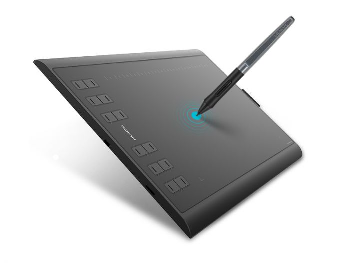 Графічний планшет Huion 10"x6.2" H1060P, MicroUSB, чорний