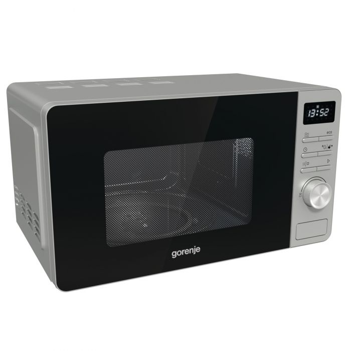 Мікрохвильова піч Gorenje, 20л, електр. керув., 800Вт, дисплей, нерж