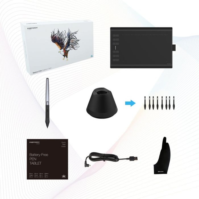 Графічний планшет Huion 10"x6.2" H1060P, MicroUSB, чорний
