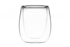 Набір чашок з подвійними стінками для еспресо Ardesto, 80мл, 7.3см, 2шт, боросилікатне скло, прозорий