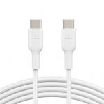 Кабель USB-C > USB-C заряджання/синхронізації Belkin 1м, 60Вт, Type-C, PVC, білий