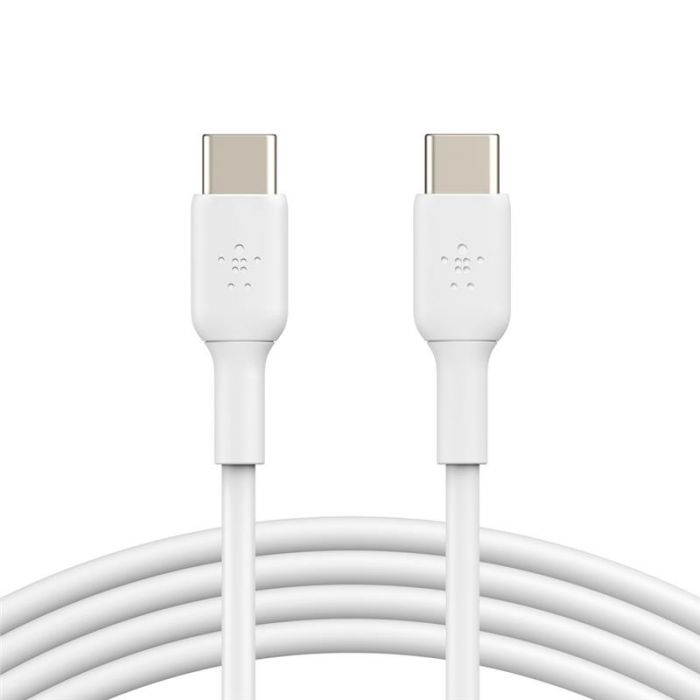 Кабель USB-C > USB-C заряджання/синхронізації Belkin 1м, 60Вт, Type-C, PVC, білий