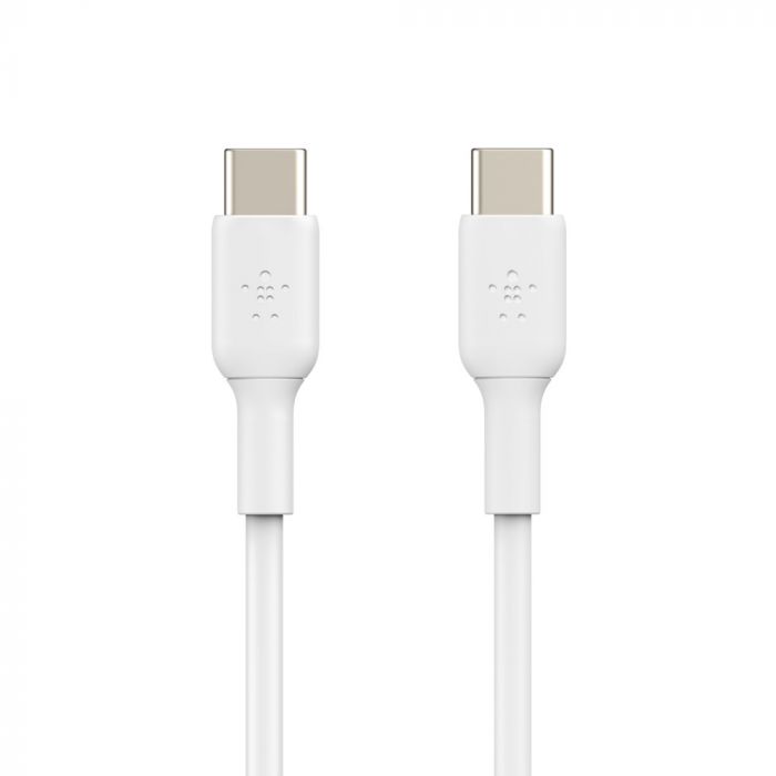 Кабель USB-C > USB-C заряджання/синхронізації Belkin 1м, 60Вт, Type-C, PVC, білий