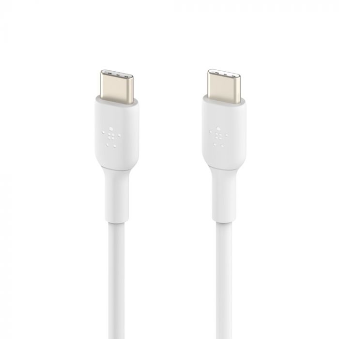 Кабель USB-C > USB-C заряджання/синхронізації Belkin 1м, 60Вт, Type-C, PVC, білий