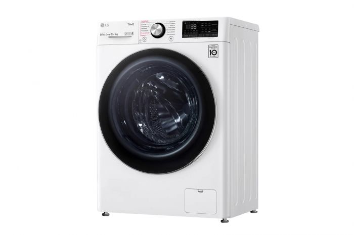 Прально-сушильна машина LG фронтальна, 8.5(5)кг, 1200, А, 47см, дисплей, пара, інвертор, білий