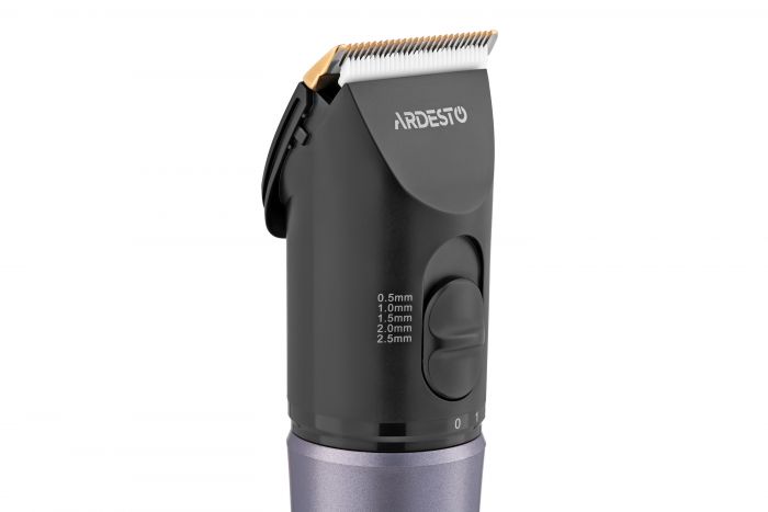 Машинка для стрижки  Ardesto HC-Y40-DBS, мережа+акум., насадок-4, титан. напил + кераміка, чорний