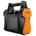 Теплова гармата електрична Neo Tools, 3кВт, 30м2, 210м3/год, керамічний нагрів. елемент (PTC), переносна, чорний, 1.48кг