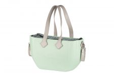 Сумка Nuvita MyMia ручки еко-шкіра, килимок, ремені для коляски, м'ятно-сірий