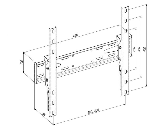 Кріплення ТВ з кутом нахилу KSL WMO-6241N 32-65"
