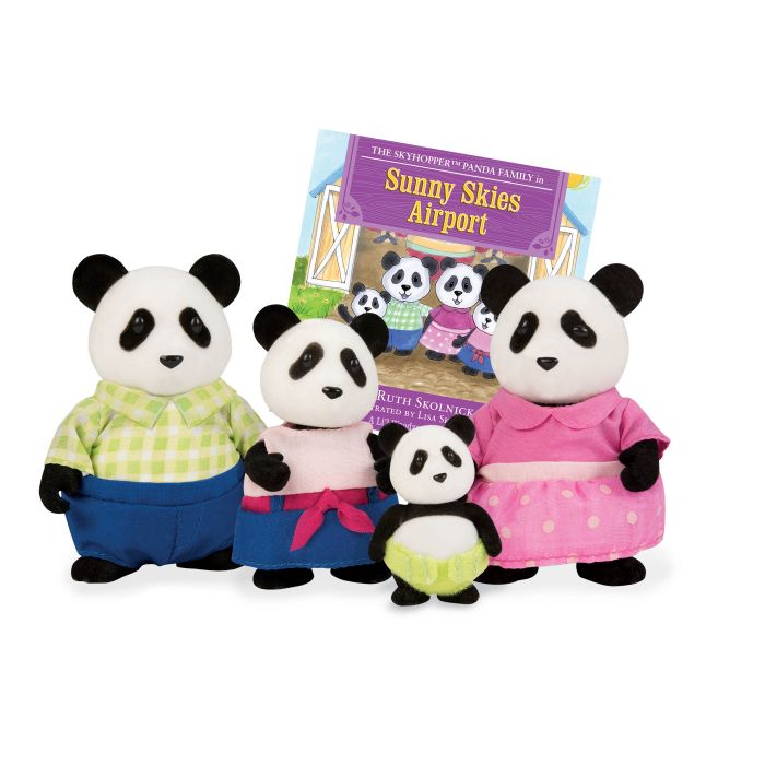 Набір фігурок Li`l Woodzeez Сім'я Панд 4од, книжка EN