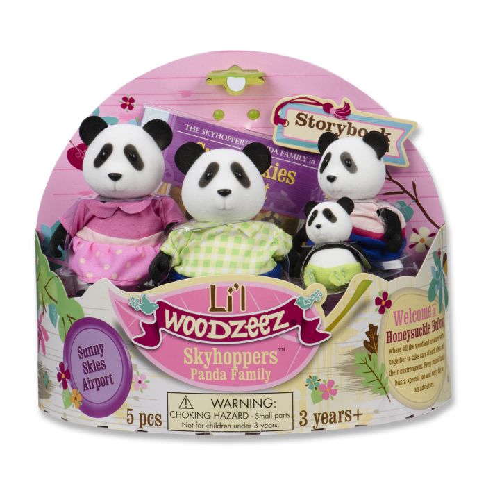 Набір фігурок Li`l Woodzeez Сім'я Панд 4од, книжка EN