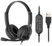 Гарнітура ПК стерео On-ear 2E CH12 USB, omni-mic, 2м, чорний