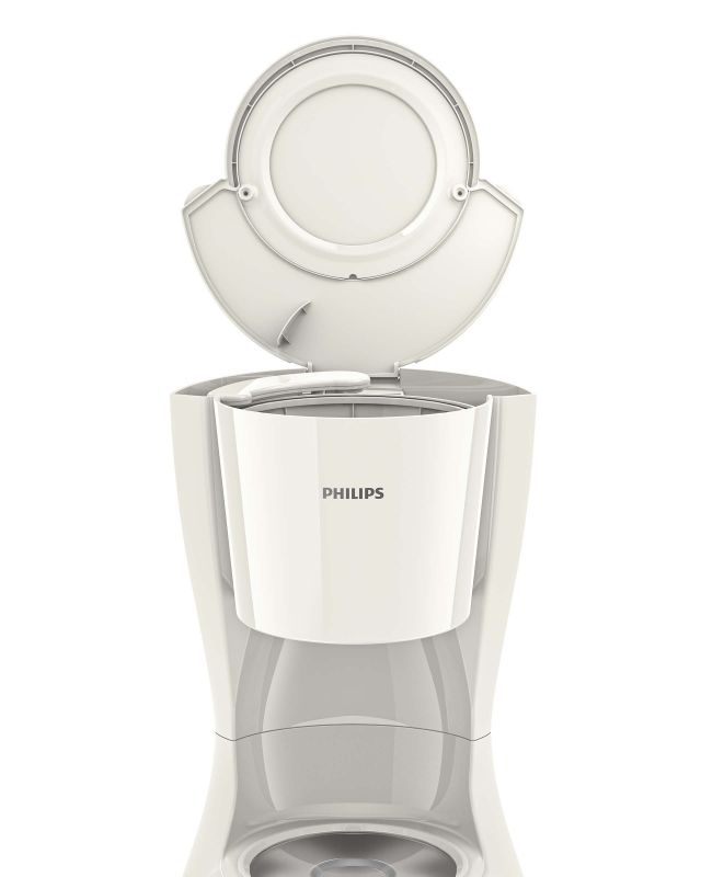 Кавоварка Philips крапельна Daily Collection 1.2л, мелена, LED-підсвітка, білий