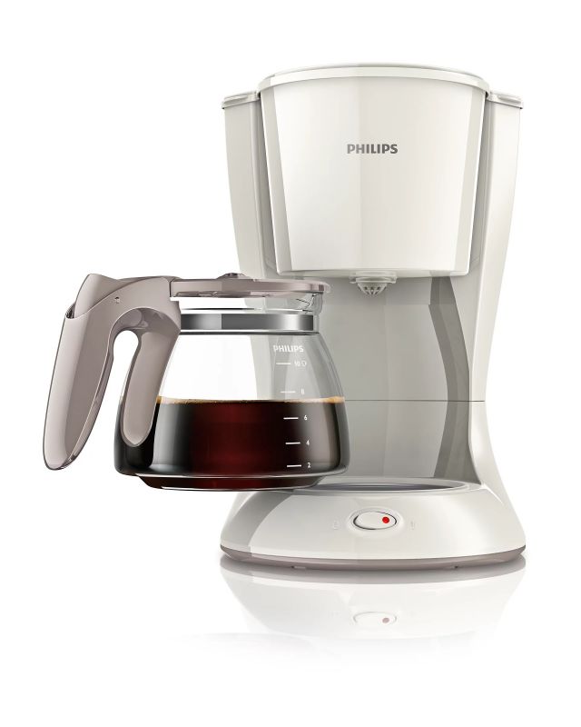 Кавоварка Philips крапельна Daily Collection 1.2л, мелена, LED-підсвітка, білий