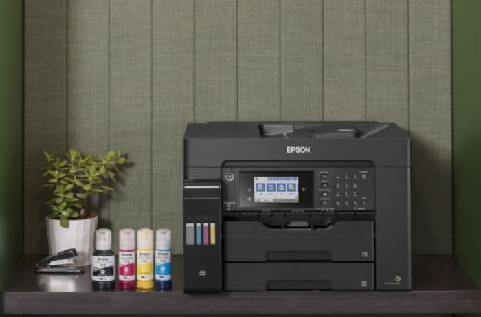 БФП ink color A3 Epson EcoTank L15150 32_22 ppm Fax DADF Duplex USB Ethernet Wi-Fi 4 inks Pigment