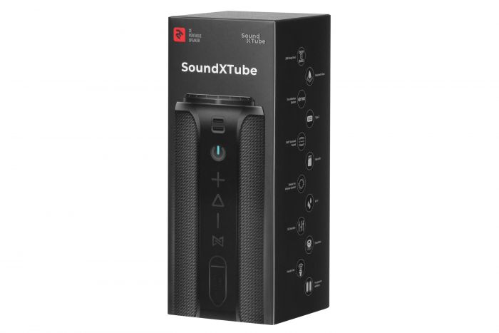 Акустична система 2E SoundXTube TWS, MP3, Wireless, Waterproof Black