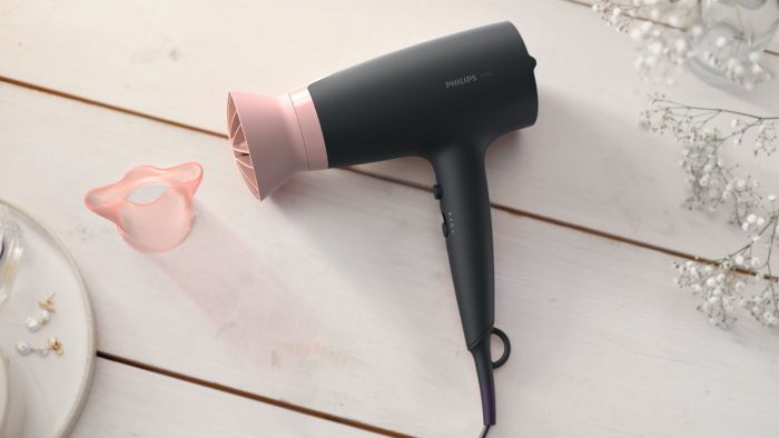 Фен Philips 3000 Series, 2100Вт, 3 режими, іонізація, хол. обдув, чорно-рожевий