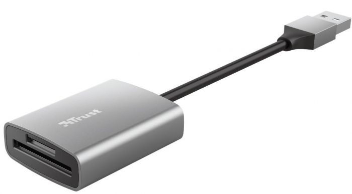 Кардрідер Trust Dalyx USB-A 3.2 > SD/microSD, Алюміній, 0.08м, Сірий