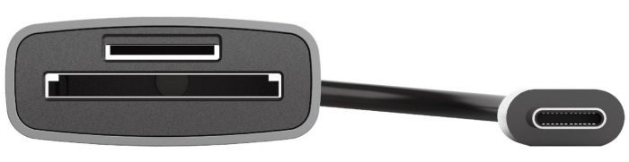 Кардрідер Trust Dalyx USB-С > SD/microSD, Алюміній, 0.08м, Сірий